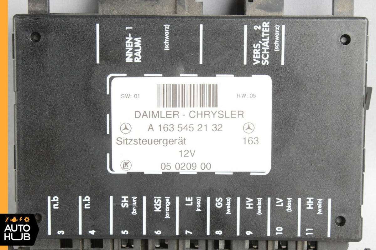 98-05 Mercedes W163 ML320 ML500 Seat Control Module Front Left Or Right OEM - photo 8