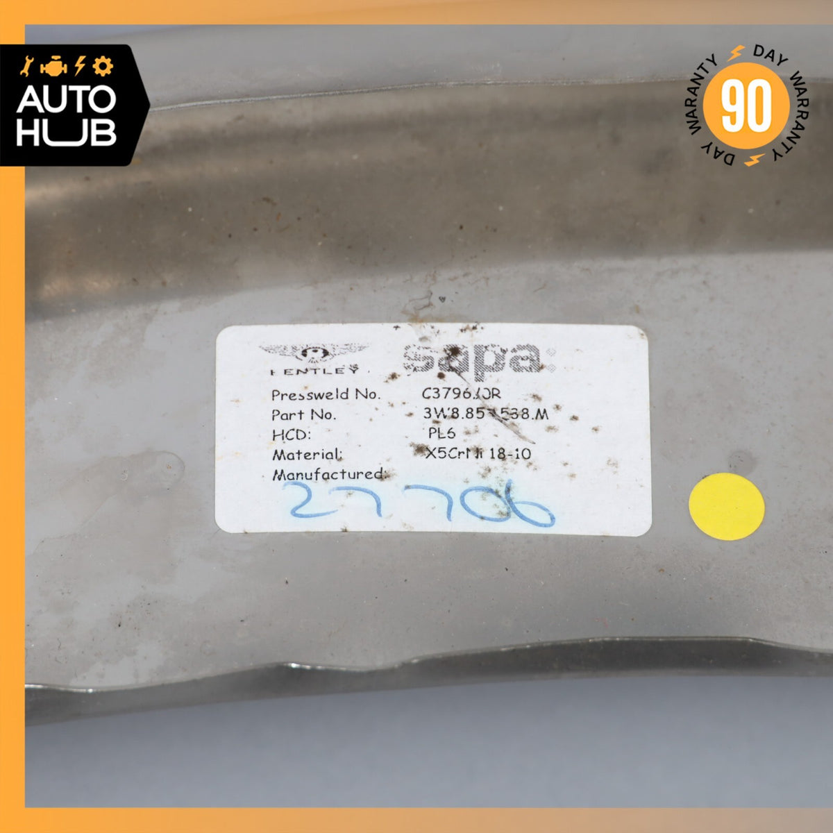 03-10 Bentley Continental GT Coupe Left & Right Side Outer Door Step Sills OEM - photo 14
