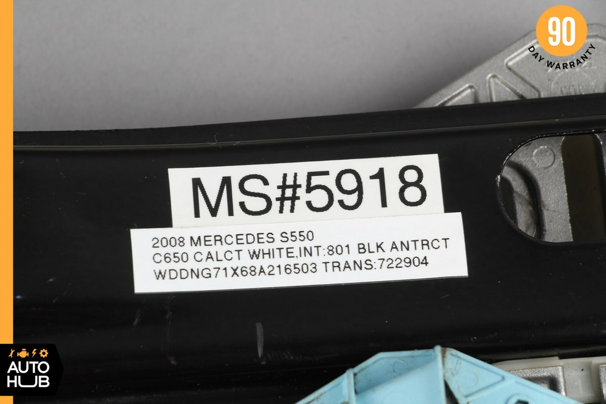 07-13 Mercedes W221 S550 S600 Window Regulator Motor Front Right Side OEM - photo 12