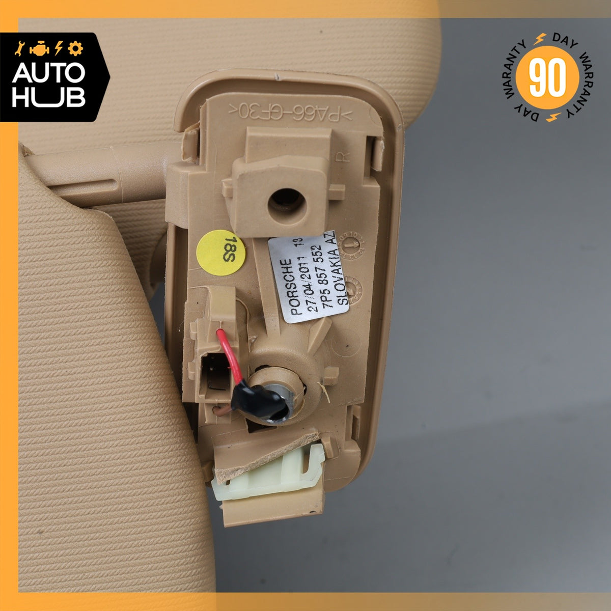 11-14 Porsche Cayenne 958 Sun Visor Sunvisor Front Right Side Beige OEM - photo 3