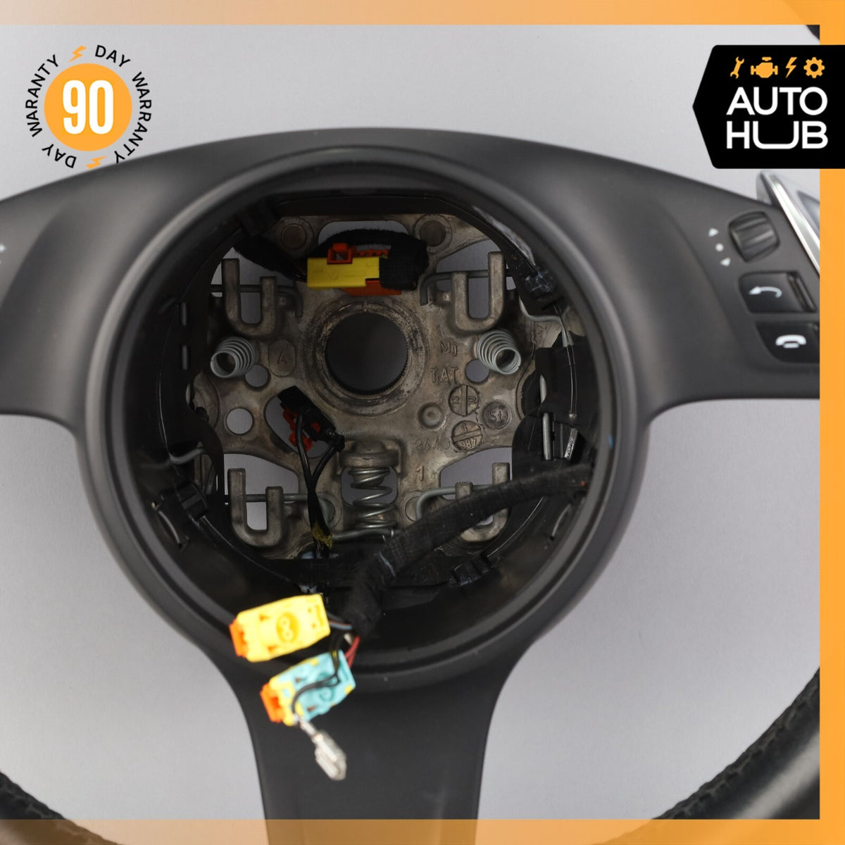 11-14 Porsche Cayenne 958 GTS Steering Wheel w/ Paddle Shifters Black OEM 82k - photo 10