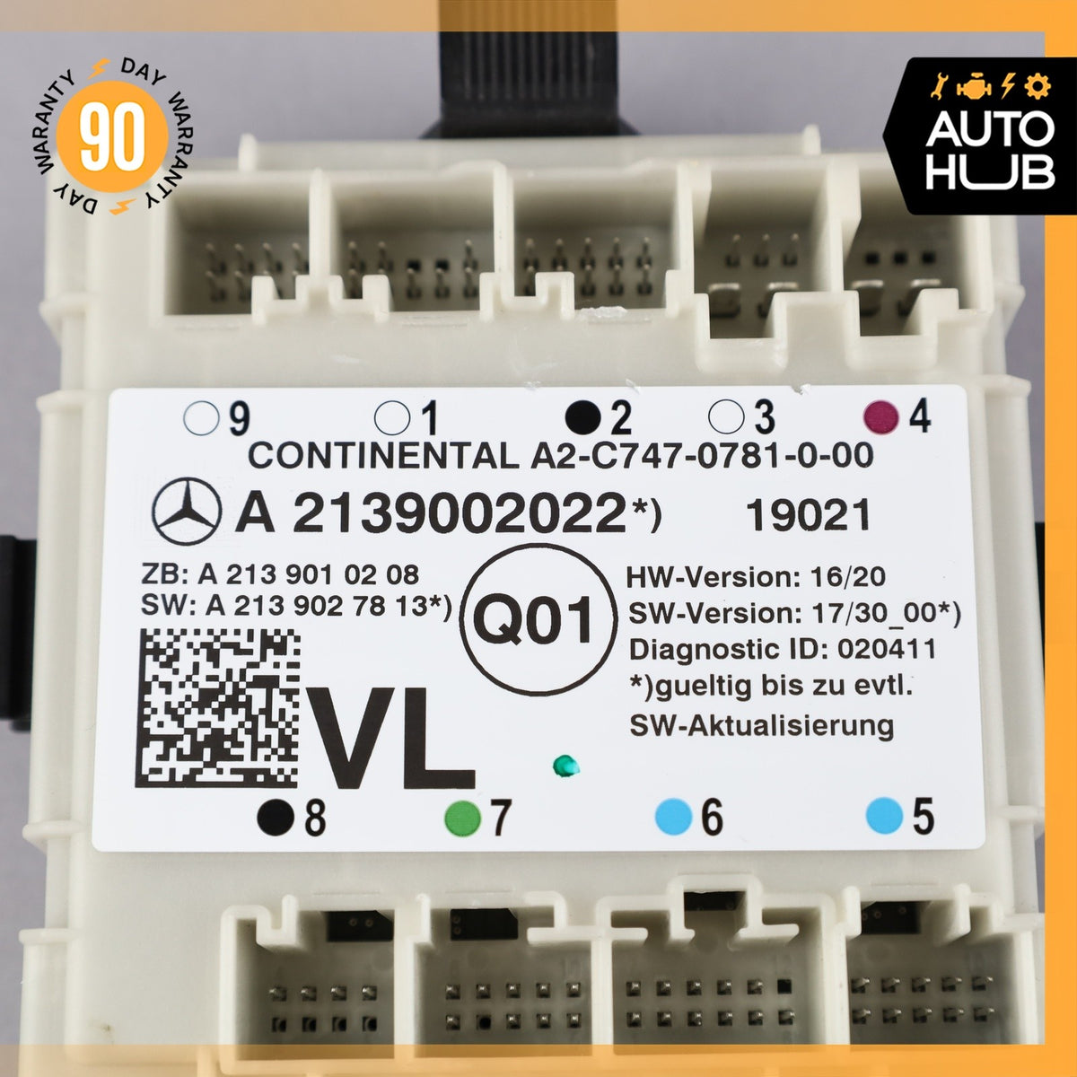 15-23 Mercedes W205 C63 C43 AMG Front Left Side Door Control Module OEM 43k - photo 9