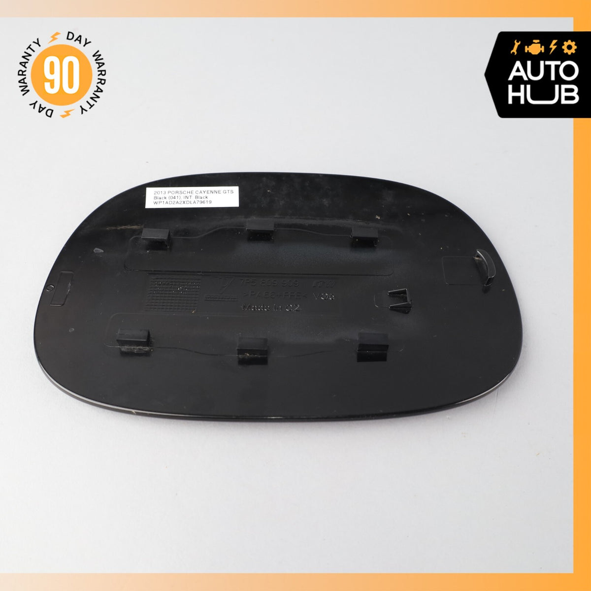 11-18 Porsche Cayenne 958 GTS Fuel Door Lid Gas Tank Cover Black OEM 82k - photo 5