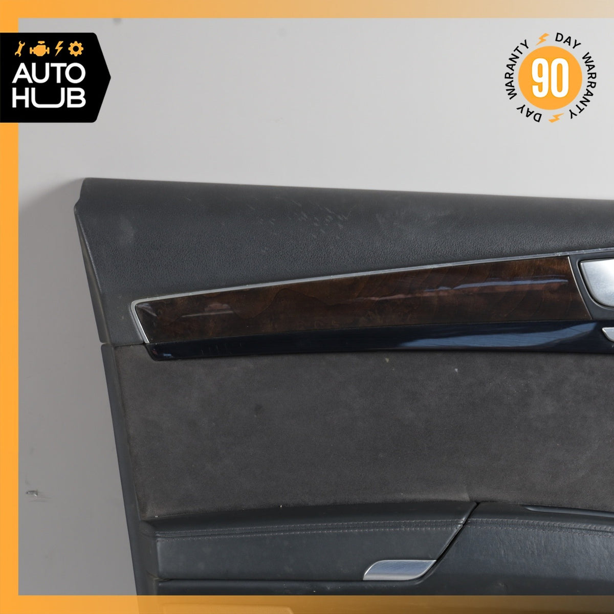 11-17 Audi D4 A8 A8L Front Left Driver Side Interior Door Panel Black Suede OEM - photo 2