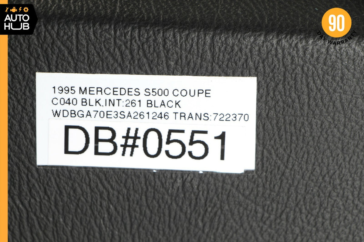 93-99 Mercedes W140 S500 Coupe Rear Center Arm Rest Console Storage Compartment - photo 12