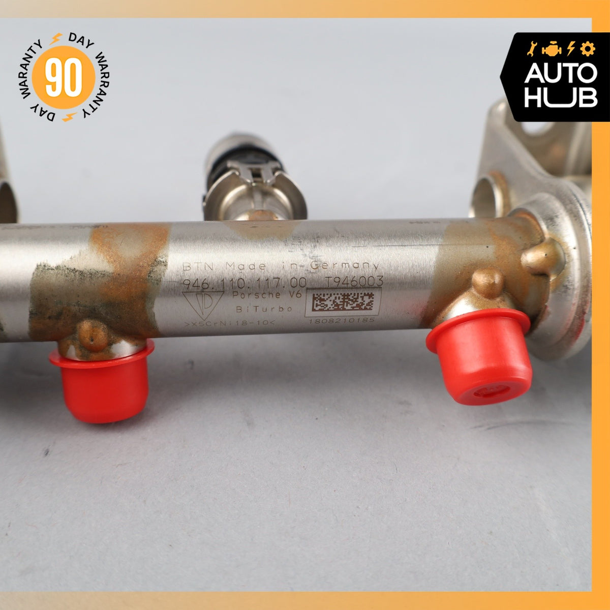 14-18 Porsche Macan Cayenne Fuel Injection Rail Line w/ Injectors Right OEM - photo 12