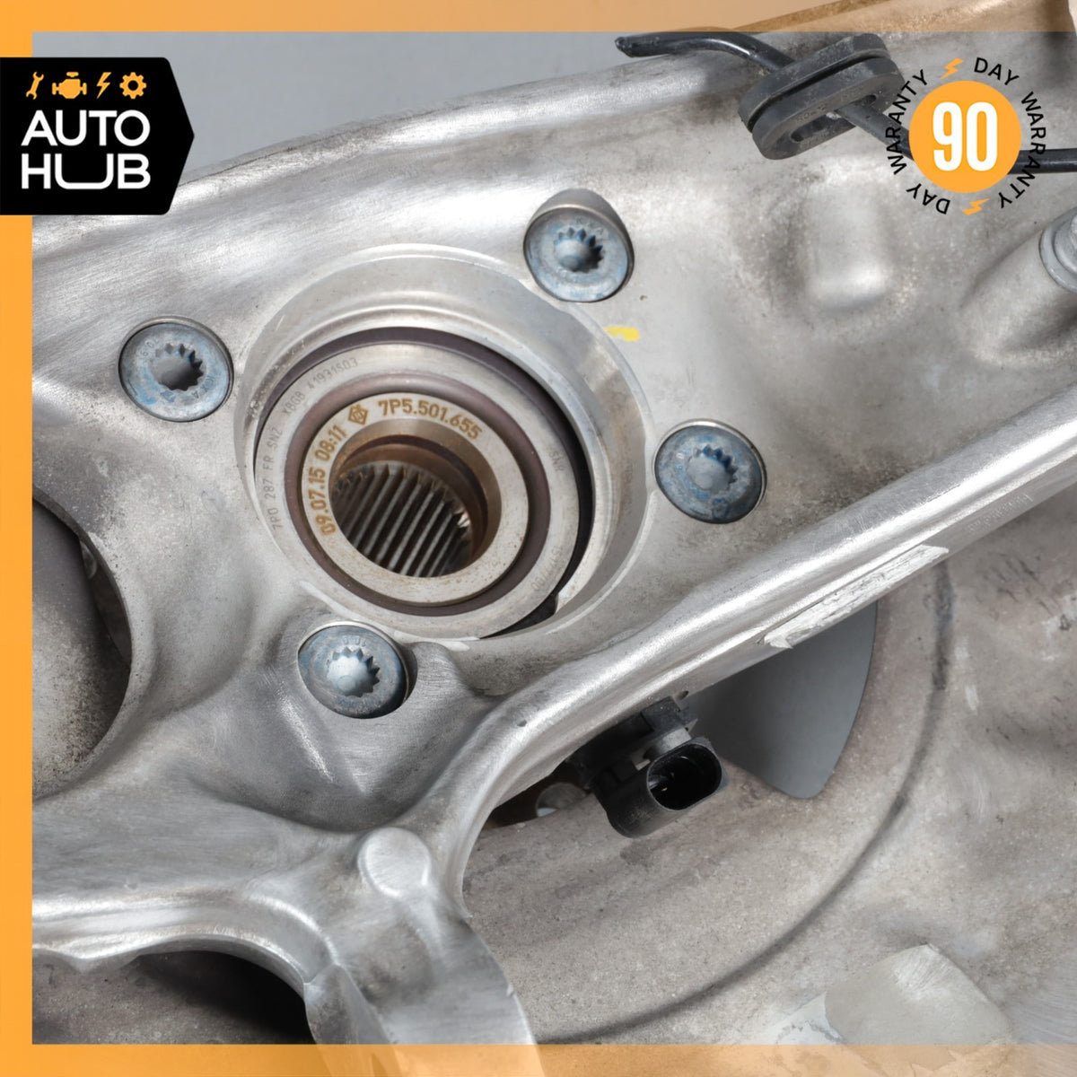 11-18 Porsche Cayenne 958 Front Right Knuckle Spindle 7P0615312B OEM - photo 18