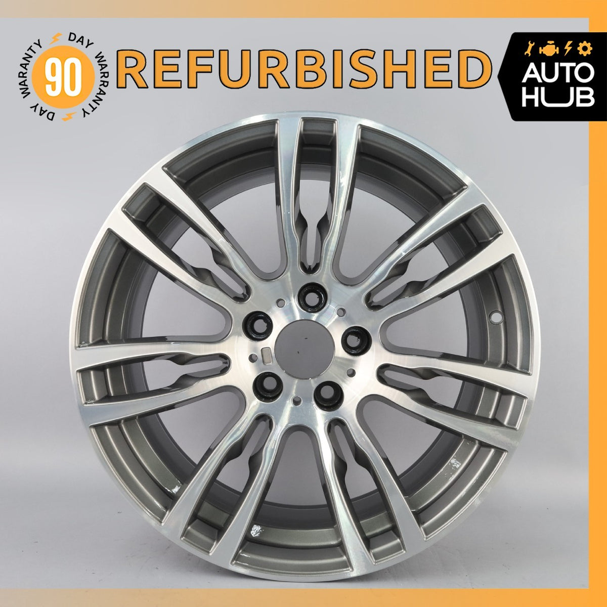 BMW F30 330e 335i 440i 435i 8 x 19 19" Style 403 Wheel Rim Polished Gray OEM - photo 1