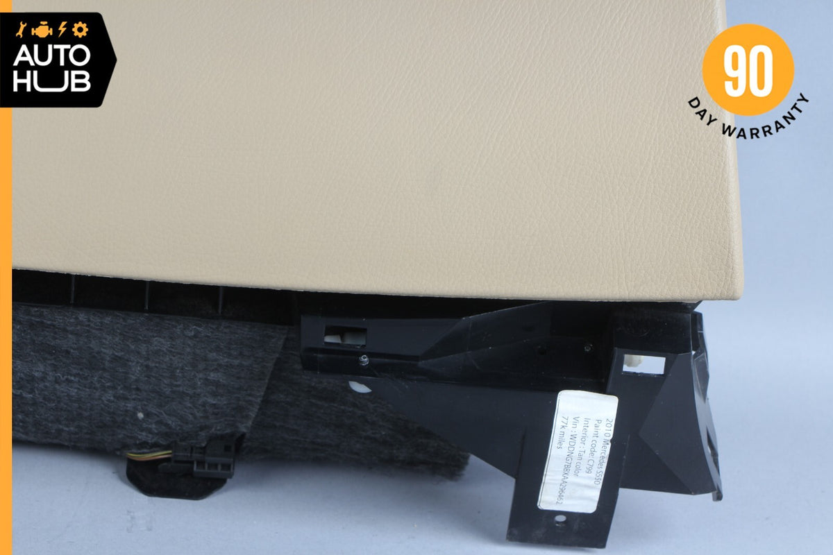 10-13 Mercedes W221 S400 S550 Dash Board Glove Box Compartment Beige OEM - photo 4