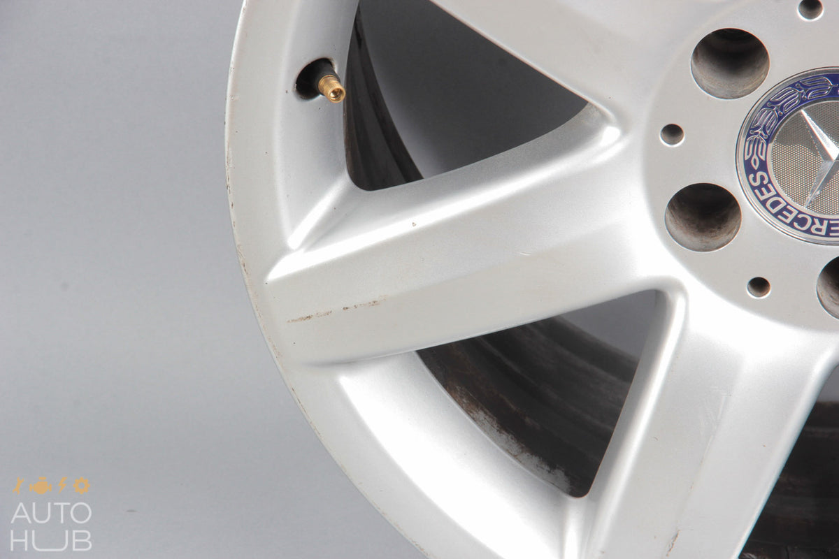Mercedes R230 SL500 SL600 8.5 X R17 17" Wheel Rim Silver 2304010902 OEM - photo 3