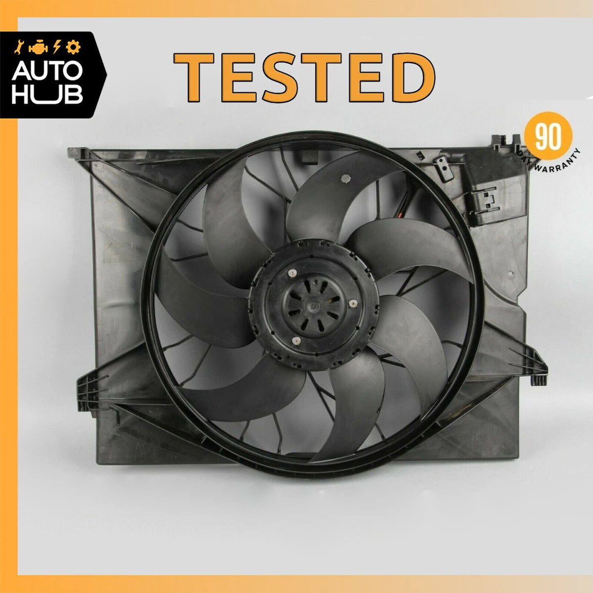 07-13 Mercedes W221 S550 S400 Engine Cooling Fan Motor Assembly 2215000993 OEM - photo 1