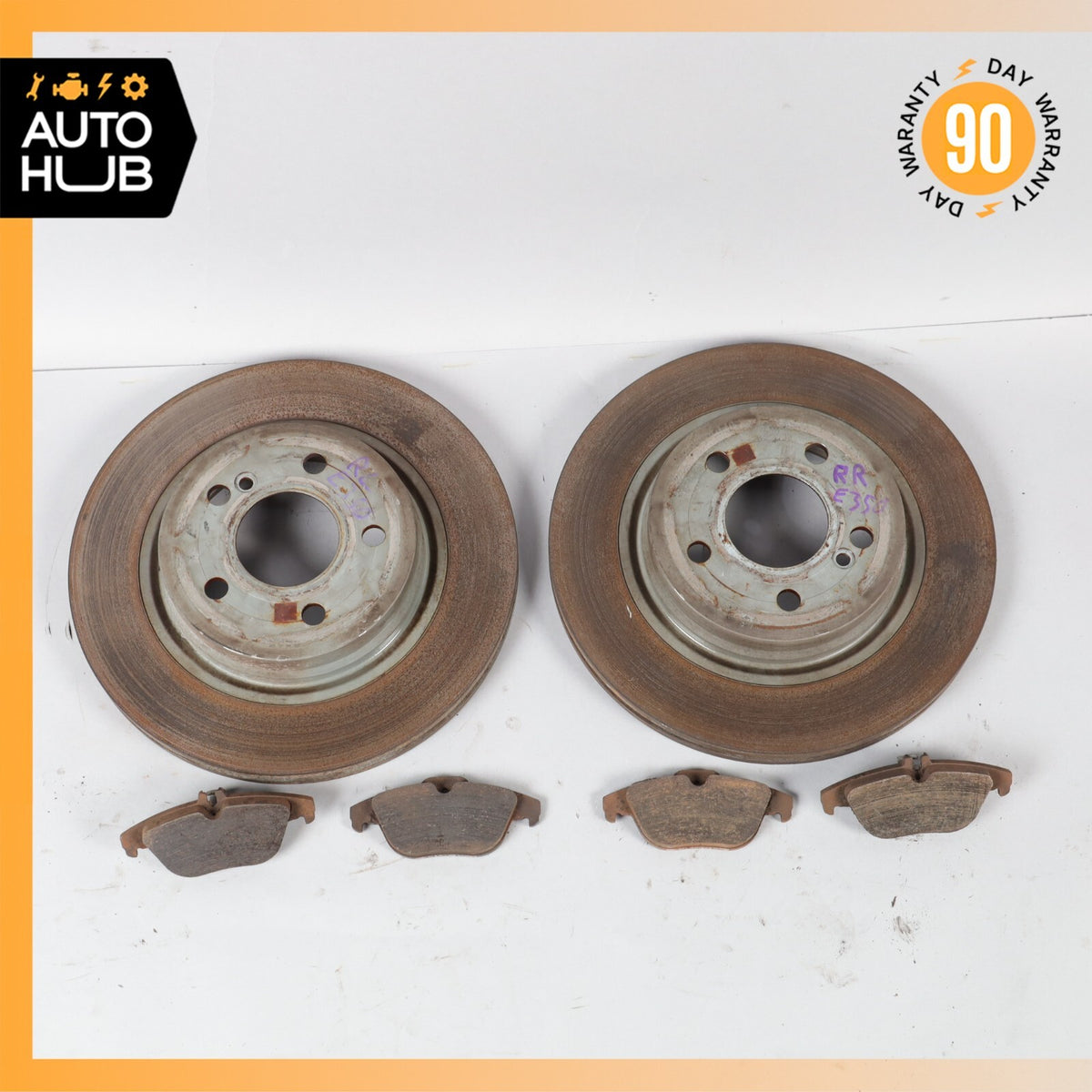08-17 Mercedes W207 E350 E400 C350 Rear Brake Rotor Left and Right Set OEM - photo 1
