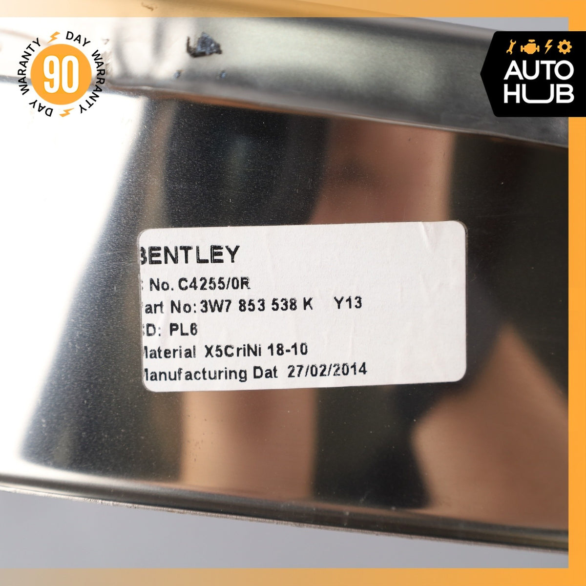 12-18 Bentley Continental GTC Right & Left Side Outer Door Step Sill Set OEM - photo 12