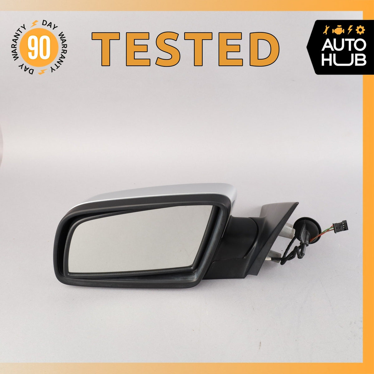 08-10 BMW E60 535i 550i 528i Left Rear View Door Mirror Silver OEM - photo 1