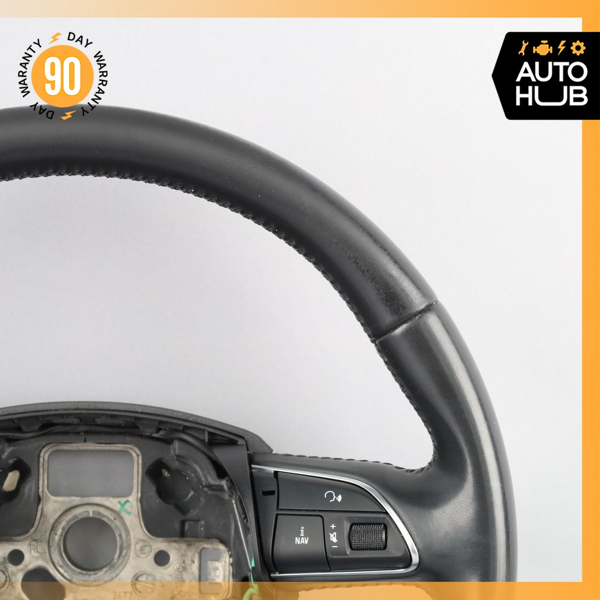 Audi 8R Q5 4-Spoke Steering Wheel w/ Switch Black 8R0419091BD OEM - photo 3