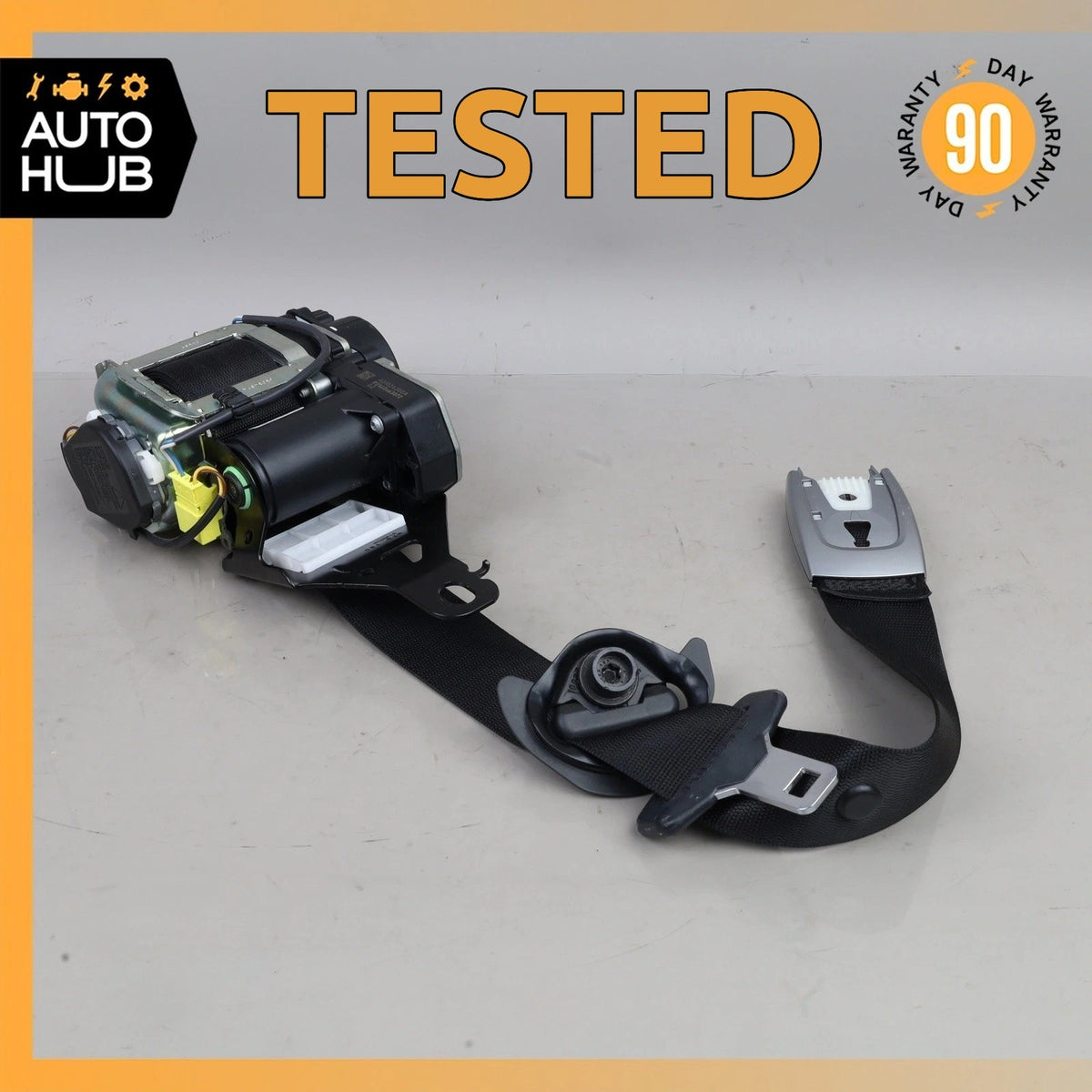 14-17 Mercedes W222 S550e S600 Seat Belt Front Right Passenger Side Black OEM - photo 1