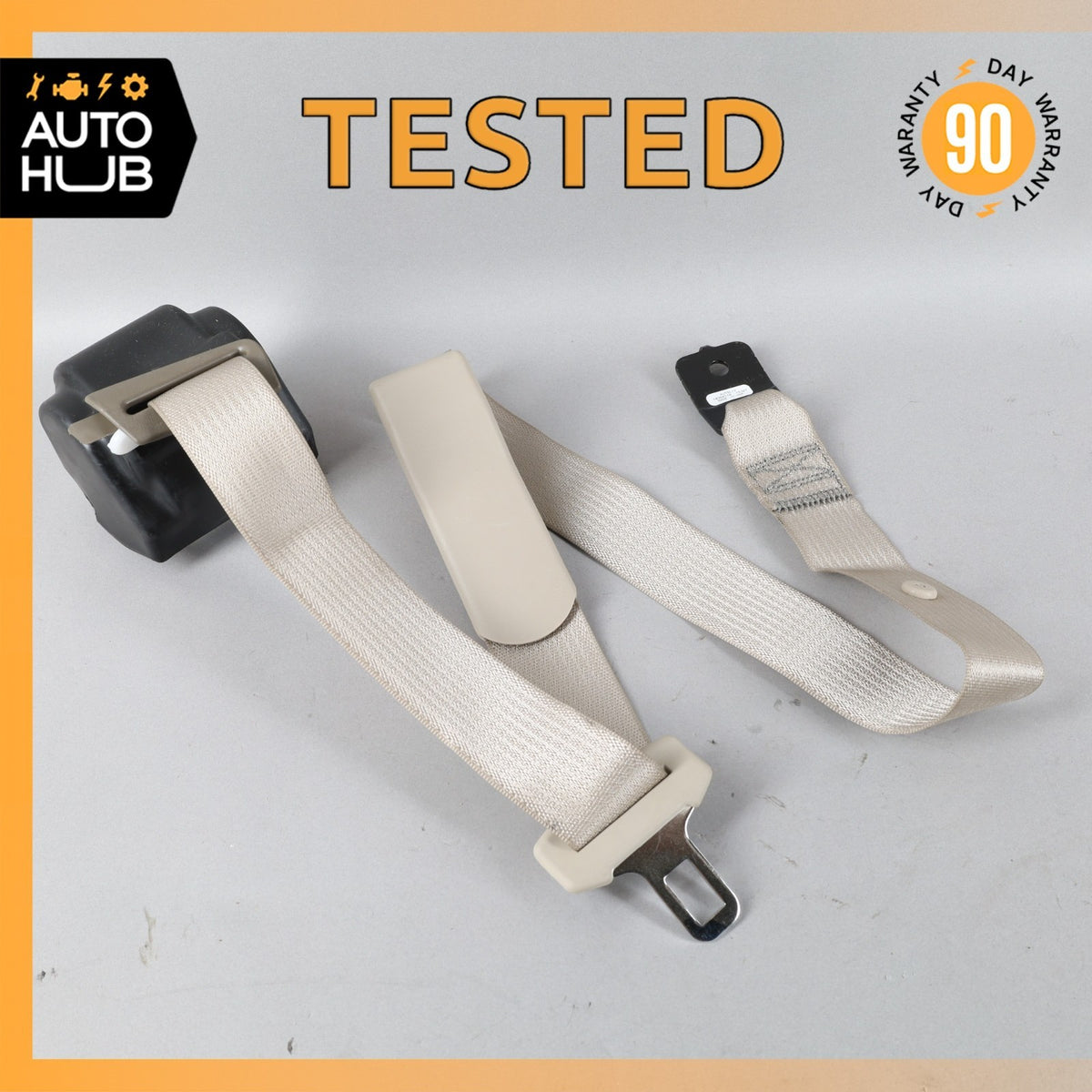04-05 Cadillac XLR Left Driver Seatbelt Seat Belt Retractor Beige 89023213 OEM - photo 1