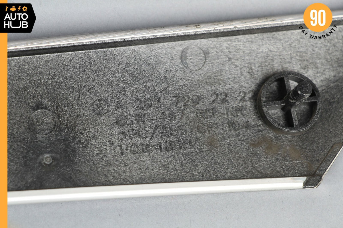 05-07 Mercedes W203 C230 C320 Front Right Side Interior Door Panel Trim Silver - photo 11