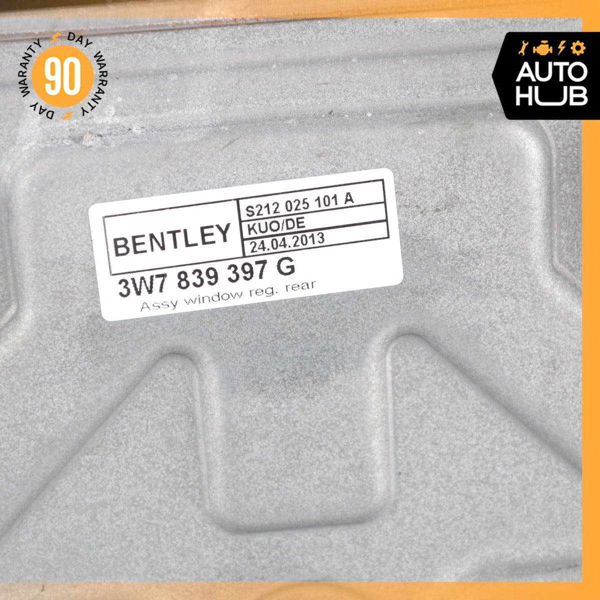 12-18 Bentley Continental GTC Rear Left Quarter Window Regulator w/Motor OEM - photo 5