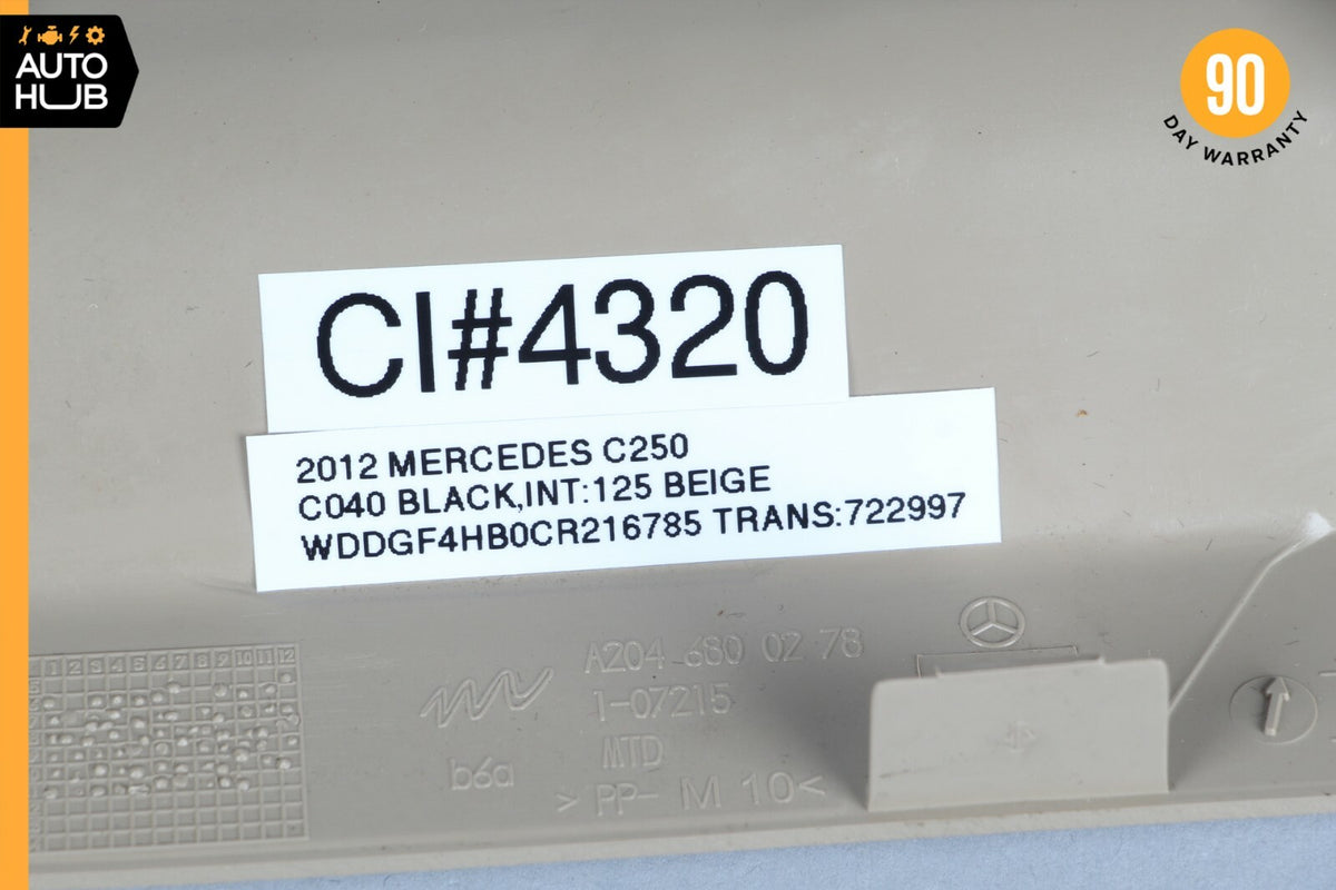 08-14 Mercedes W204 C250 C300 Dashboard Dash Board Trim Panel Right Beige OEM - photo 11