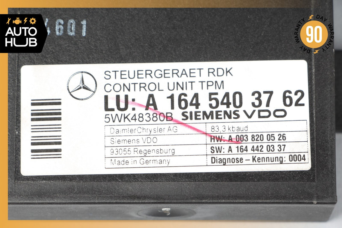 06-13 Mercedes X164 GL450 E350 CL550 TPMS Tire Pressure Control 1645403762 OEM - photo 11