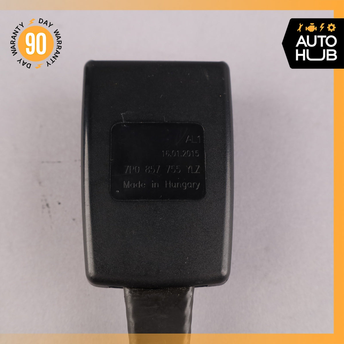 11-18 Porsche Cayenne 958 Front Left Seat Belt Buckle Black 7P0857755 OEM - photo 8