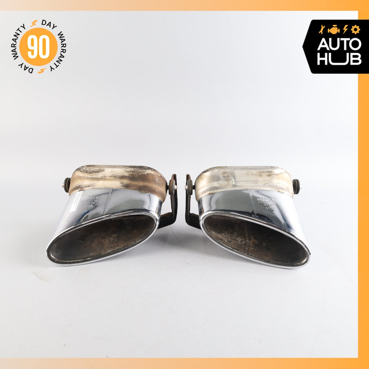 Bentley Continental GT GTC Exhaust Muffler Tips Left and Right Set OEM 73k - photo 2