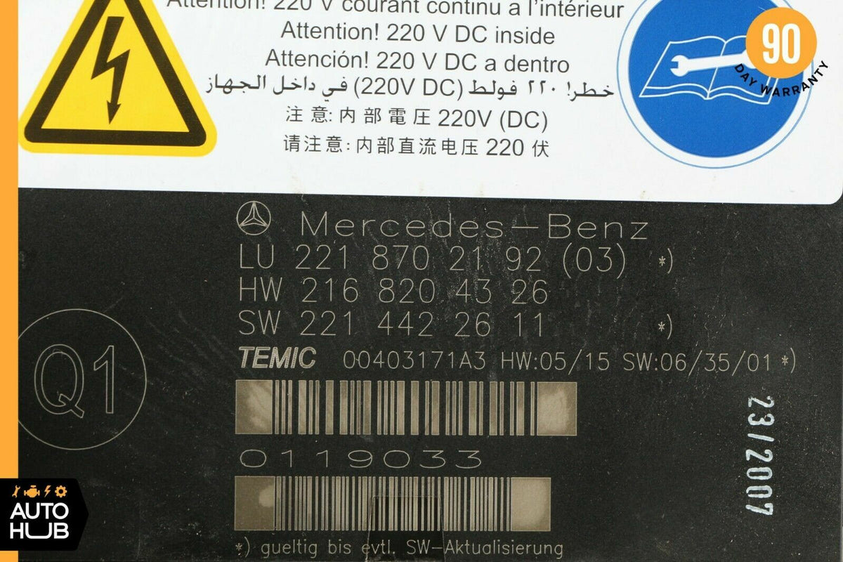 07-10 Mercedes W221 S550 S63 Front Left or Right Seat Contour Control Module OEM - photo 6