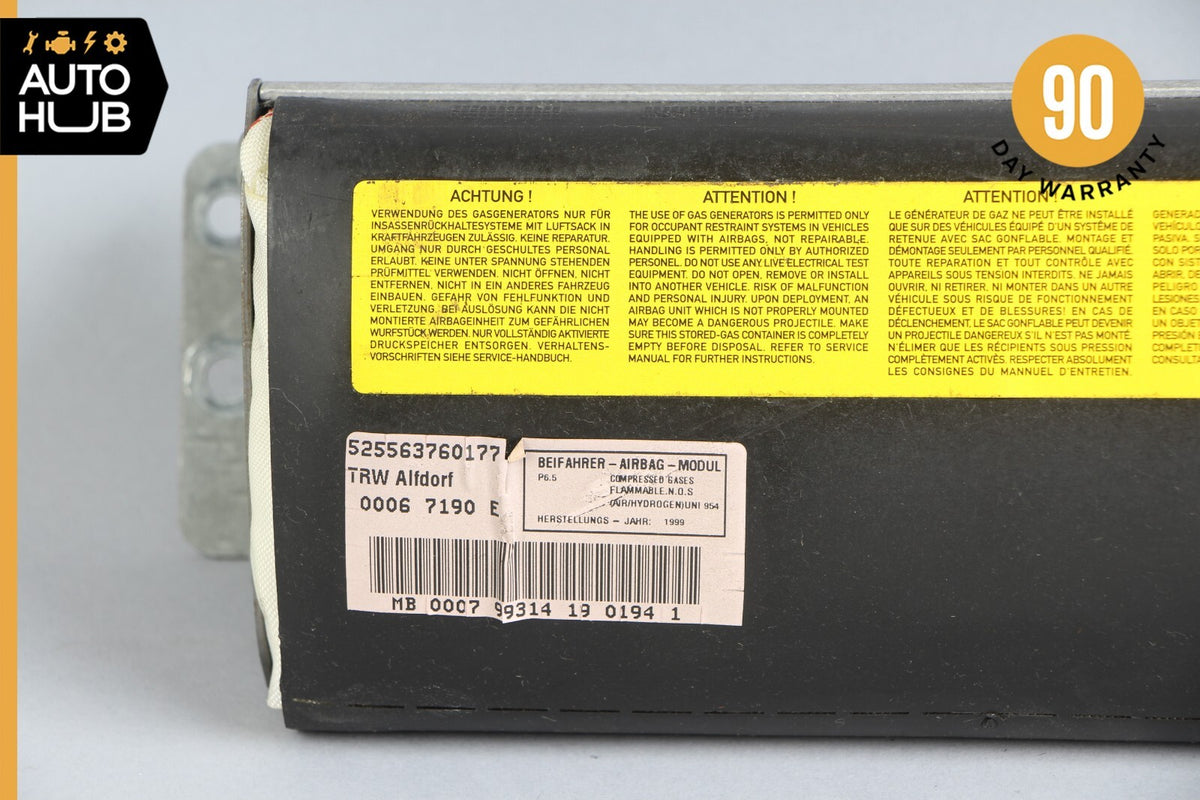 97-04 Mercedes R170 SLK230 E320 SLK320 Dashboard Right Side Airbag Air Bag OEM - photo 2