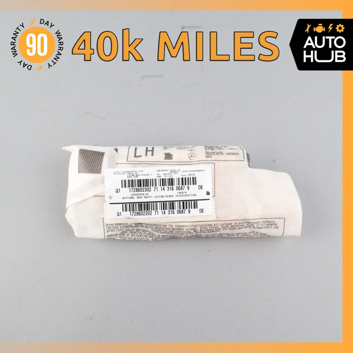 12-20 Mercedes R172 SLK250 SLC300 Front Left Seat Side Airbag Air Bag OEM 40k - photo 1