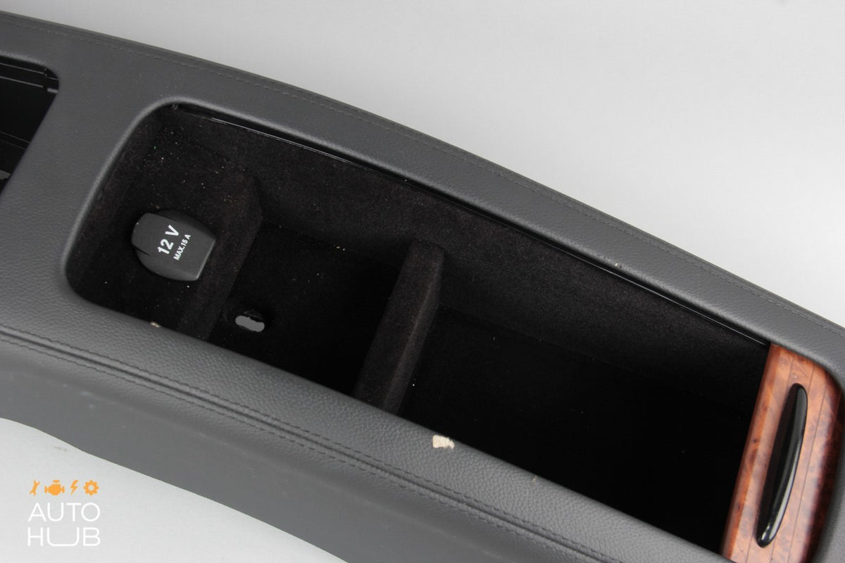 06-11 Mercedes W219 CLS550 CLS500 Rear Center Console Armrest Arm Rest Black OEM - photo 10