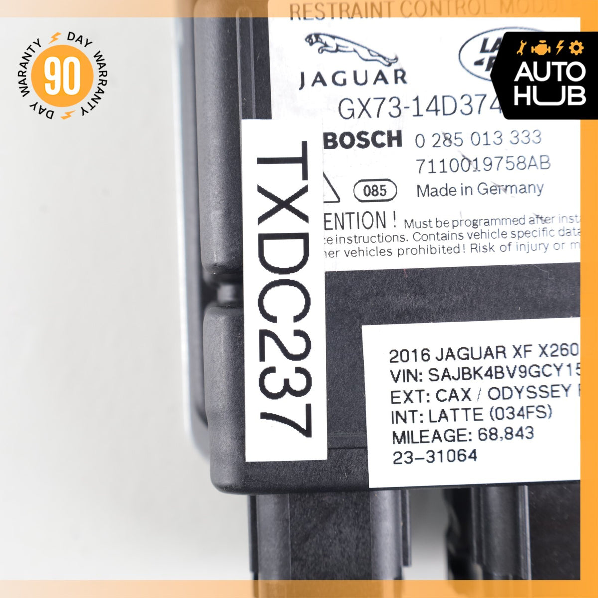 Jaguar X260 XF Airbag Air Bag Sensor SRS Control Module OEM - photo 7