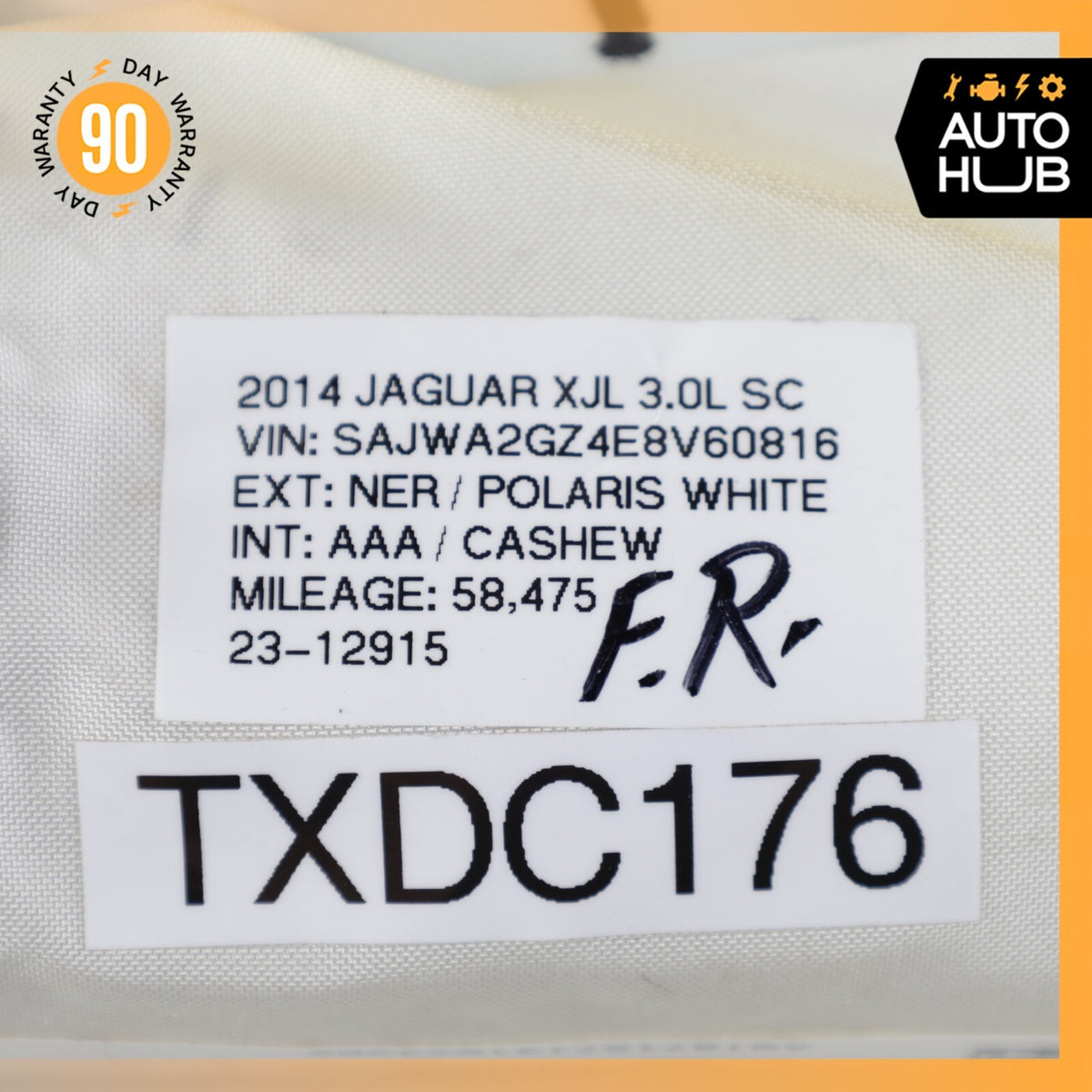 10-19 Jaguar X351 XJ Front Right Passenger Side Seat SRS Airbag Air Bag OEM - photo 5