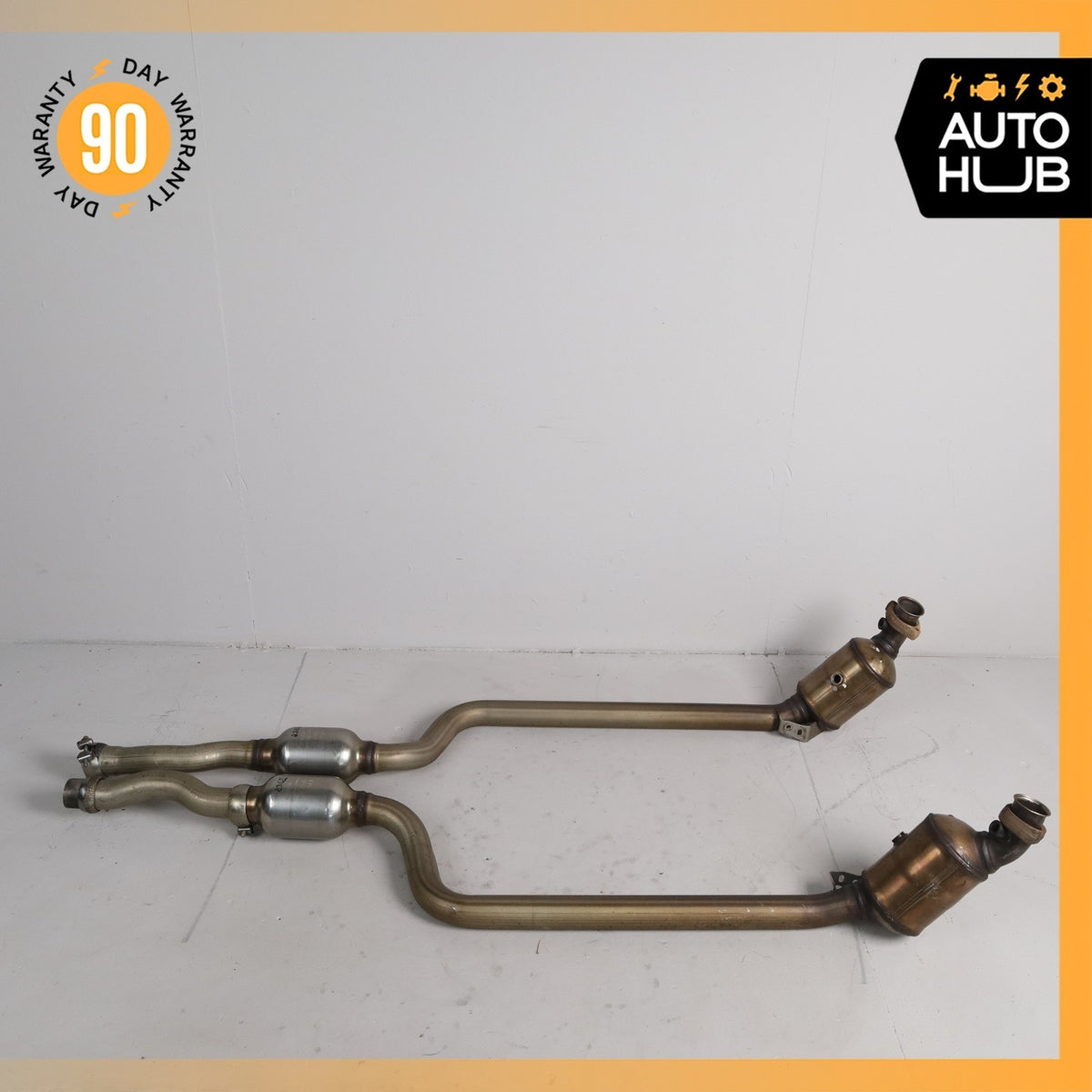 Mercedes W212 E350 RWD Engine Exhaust Downpipe Set OEM 70k - photo 2