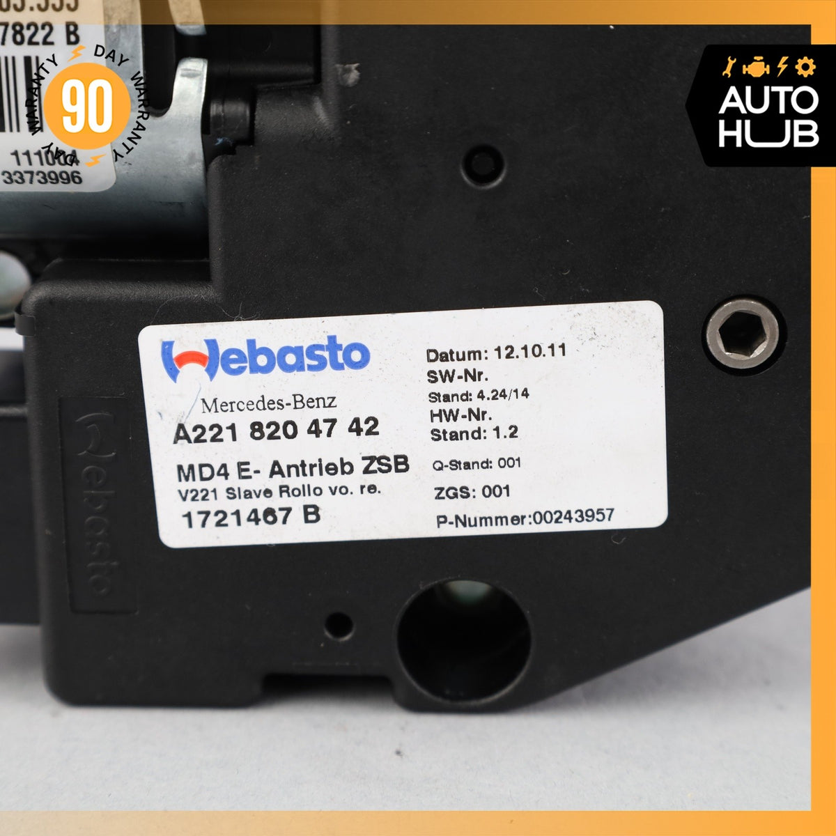 07-13 Mercedes W221 S600 S550 S400 Sunroof Sun Roof Motor 2218204742 OEM - photo 9