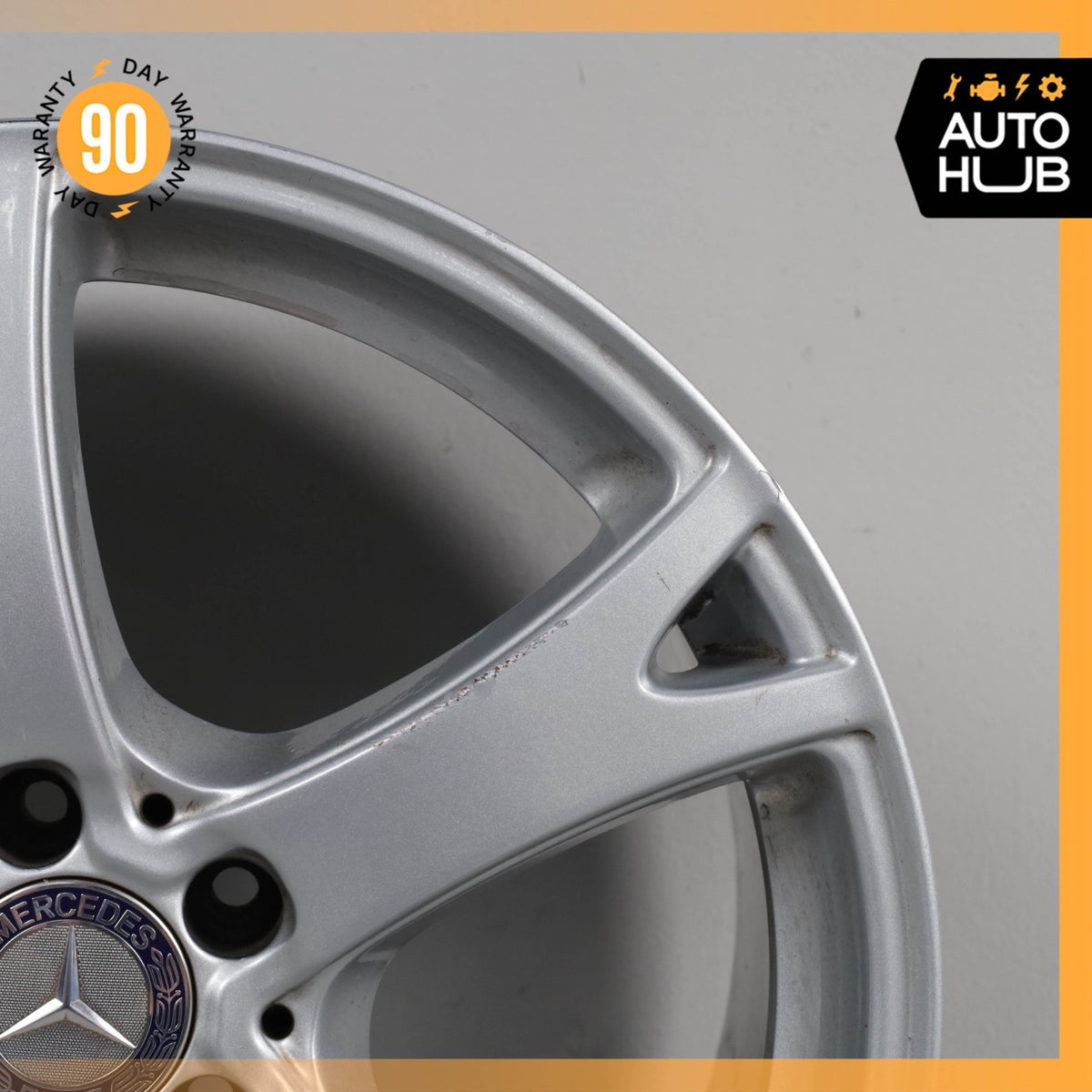 Mercedes W221 S550 CL550 S400 9.5 x 19 19" Rear Wheel Rim Silver 2214015902 OEM - photo 3