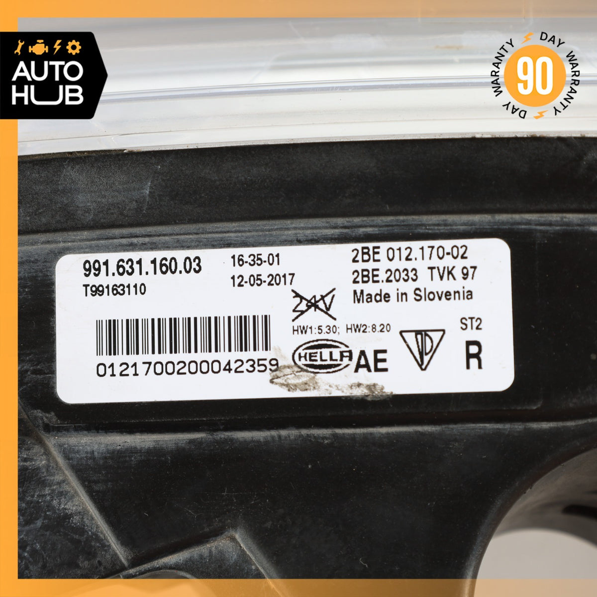 17-19 Porsche 991 911 C4S Right Daytime Running Light Fog Lamp 99163116003 OEM - photo 16