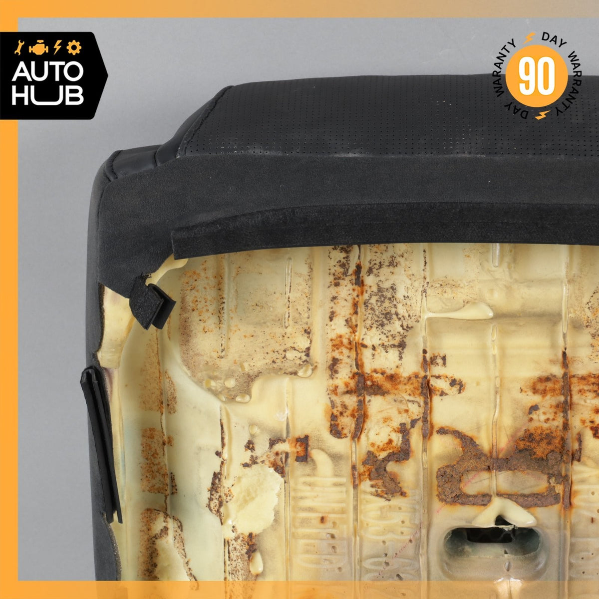 18-20 Jaguar X152 F-Type Front Left Driver Seat Lower Cushion Leather Black OEM - photo 16