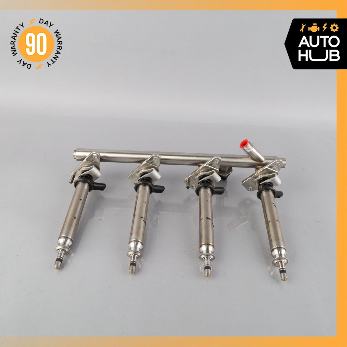 15-23 Mercedes W205 C63 AMG Right Side Fuel Rail Line w/ Injectors OEM 39k - photo 3