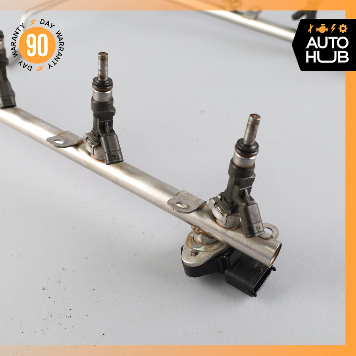 07-15 Mercedes W221 S63 E63 C63 AMG Engine Fuel Injector Rail w/ Injectors OEM - photo 2