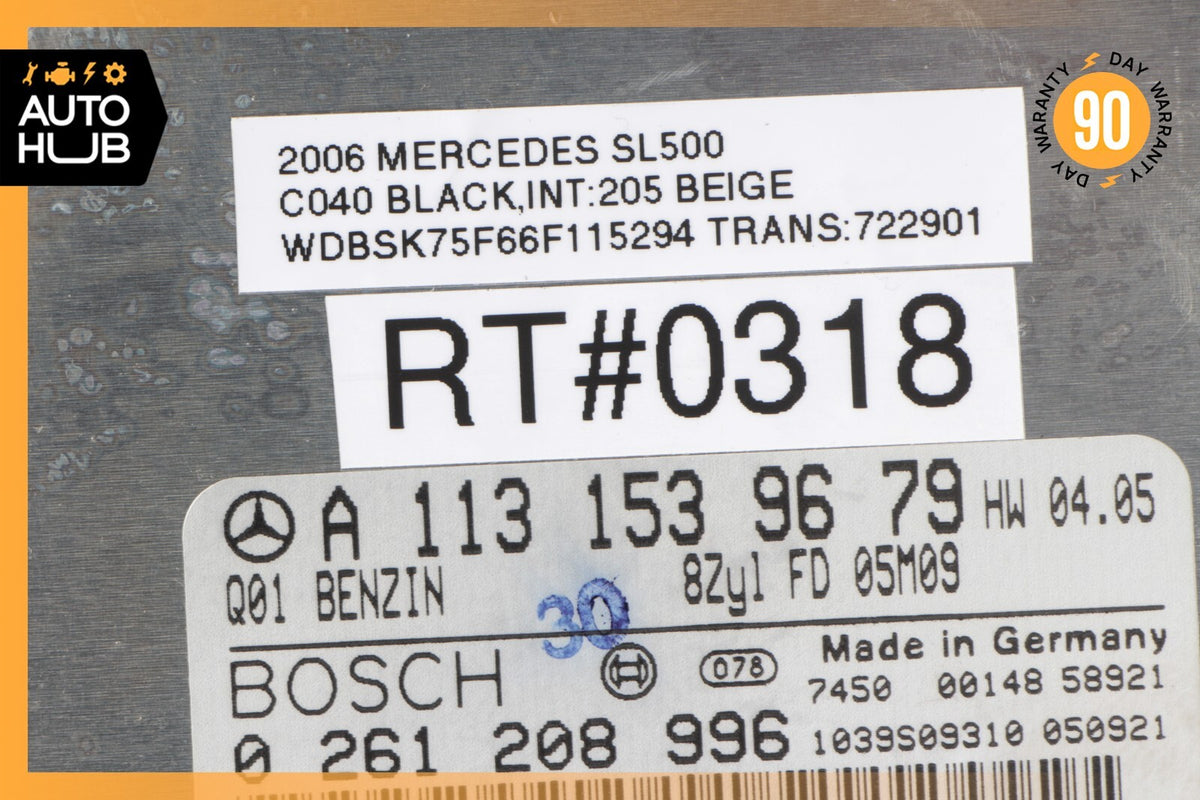 Mercedes R230 SL500 ECU Engine Computer EIS Ignition Switch Key Shifter Set OEM - photo 13