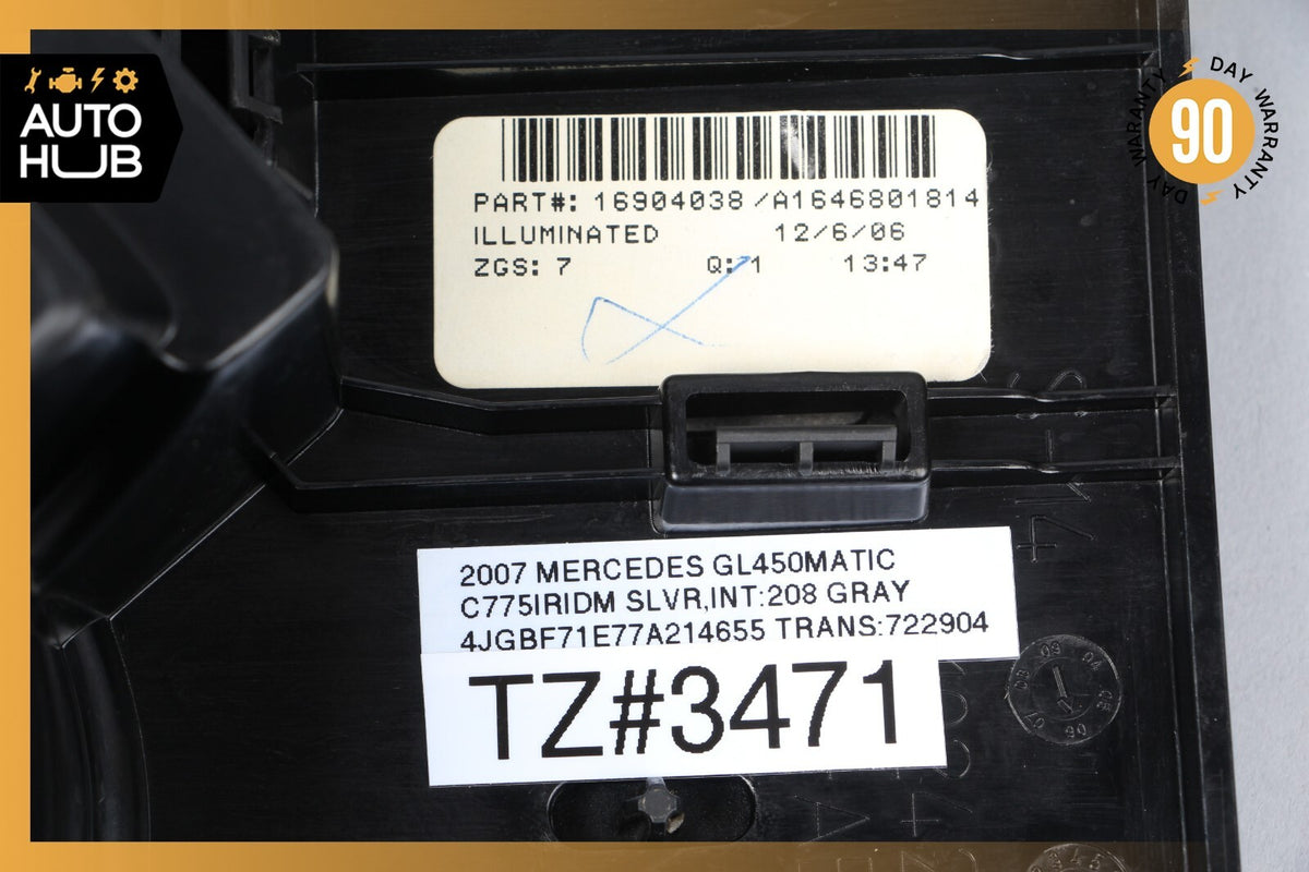 06-12 Mercedes X164 GL450 GL350 Center Console Cup Holder Compartment Wood OEM - photo 12