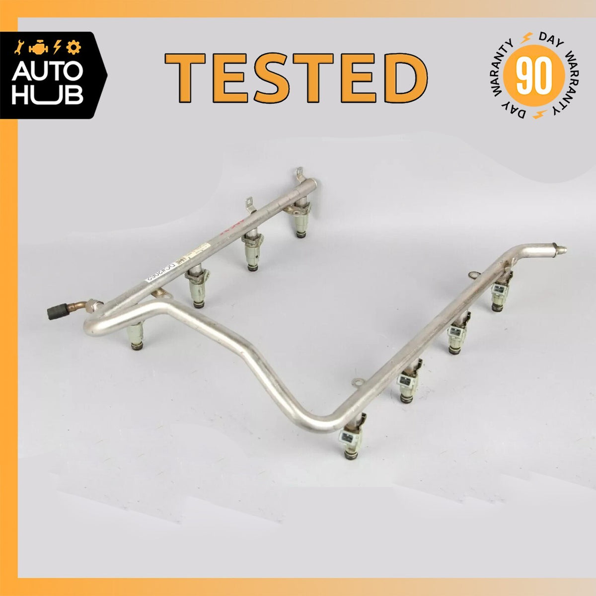 00-06 Mercedes R230 SL500 CLK430 E500 Fuel Injector Rail W/ Injectors OEM - photo 1