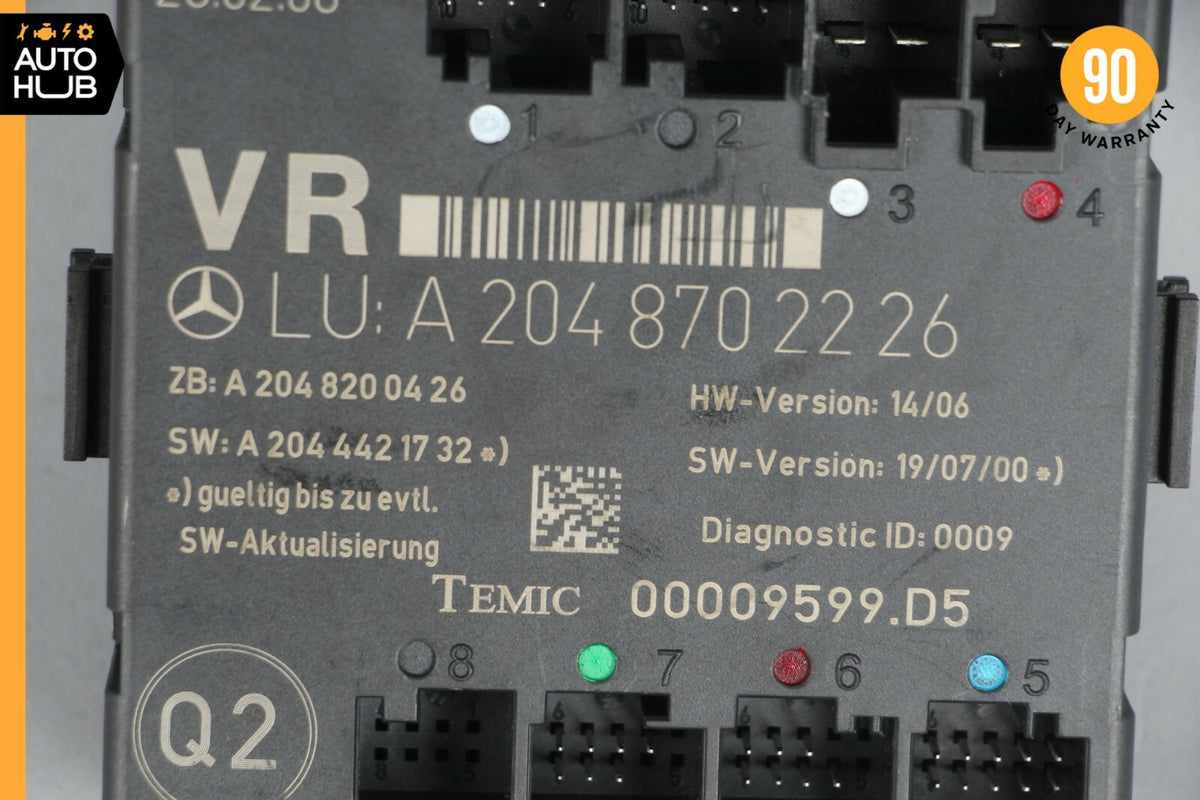08-18 Mercedes W204 C63 C250 E400 Front Right Side Door Control Module OEM 72k - photo 11