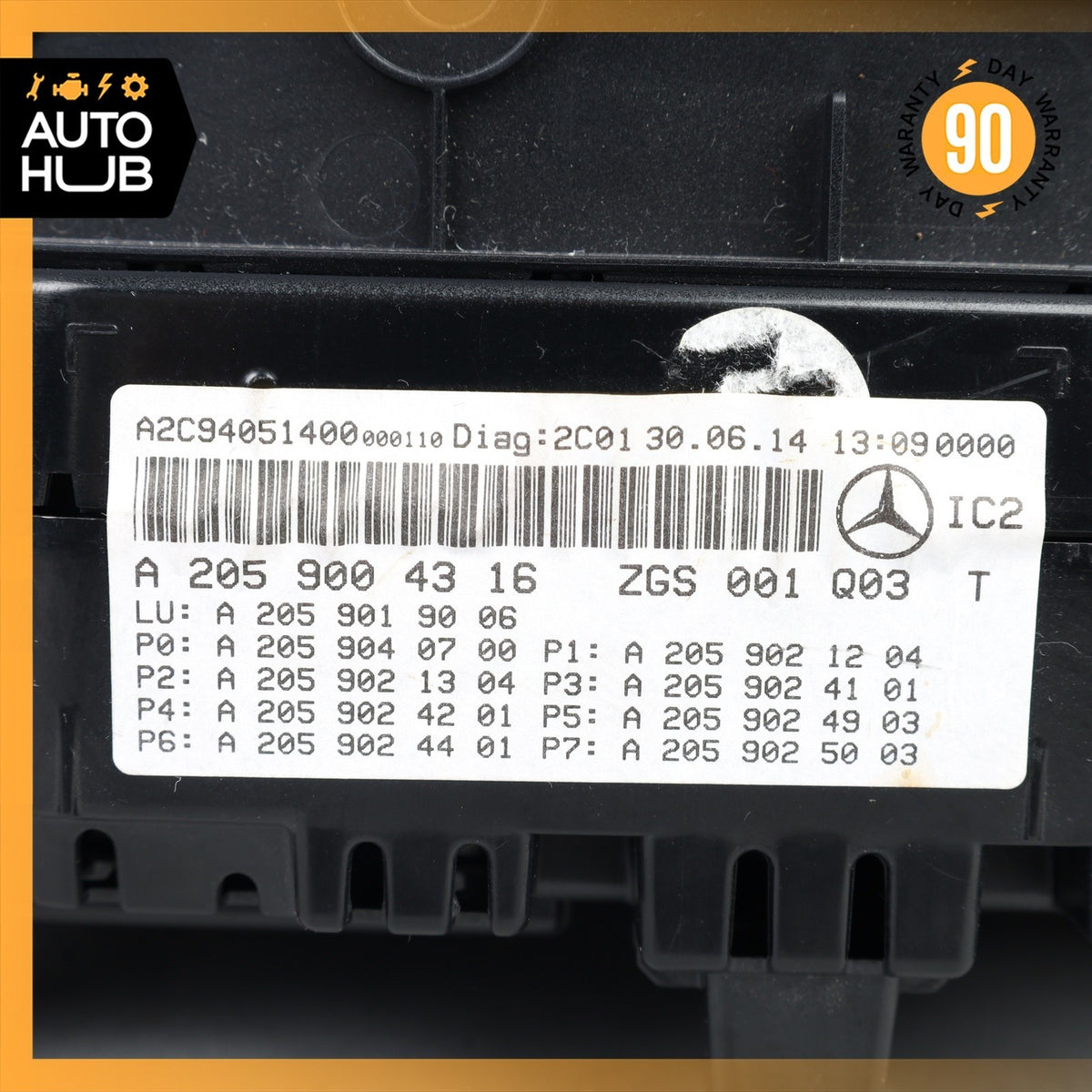 15-18 Mercedes W205 C300 Instrument Speedometer Cluster 2059004316 OEM 90k - photo 9