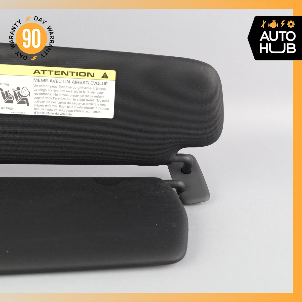 11-18 Porsche Cayenne 958 S Sun Visor Sunvisor Front Right Side Black OEM - photo 6