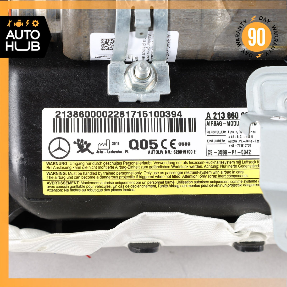 17-20 Mercedes W238 E400 E450 Passenger Dash Airbag Air Bag 2138600002 OEM - photo 11