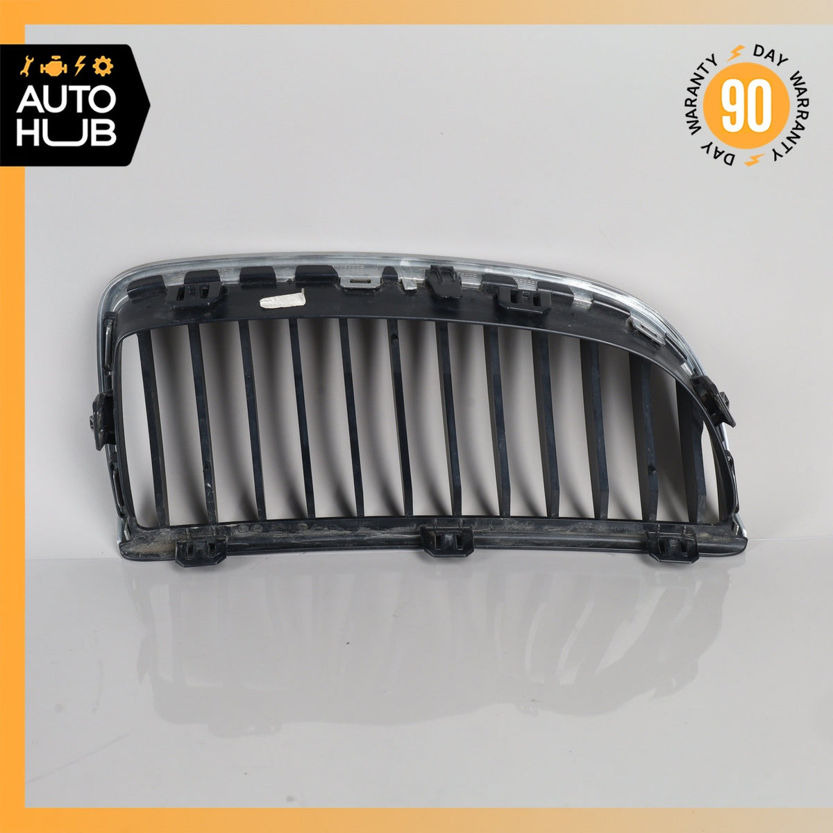 BMW E90 328i 335i Front Left Bumper Grille Chrome Set OEM 67k - photo 15