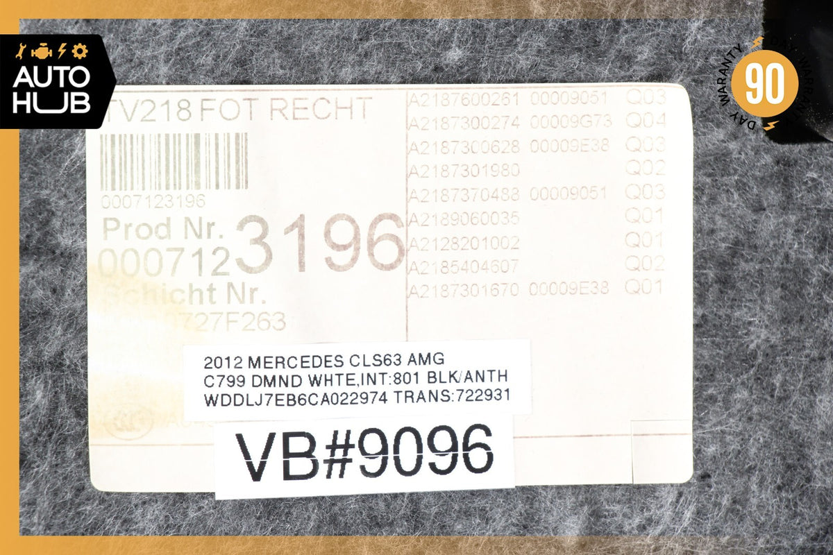 Mercedes W218 CLS63 AMG Rear Right Side Interior Door Panel Nappa Black OEM - photo 12