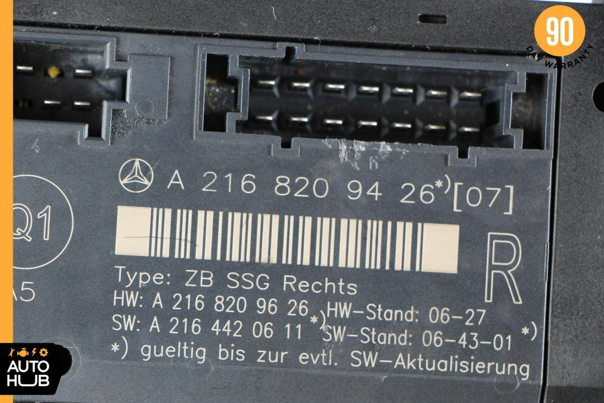 07-14 Mercedes W216 CL550 CL600 Front Right Seat Control Module 2168209426 OEM - photo 7